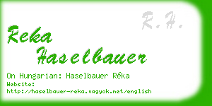 reka haselbauer business card